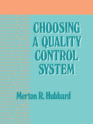 cover image of Choosing a Quality Control System